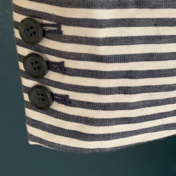 Preppy Madewell Blazer Size 2, Navy and White - Picture 5 of 5